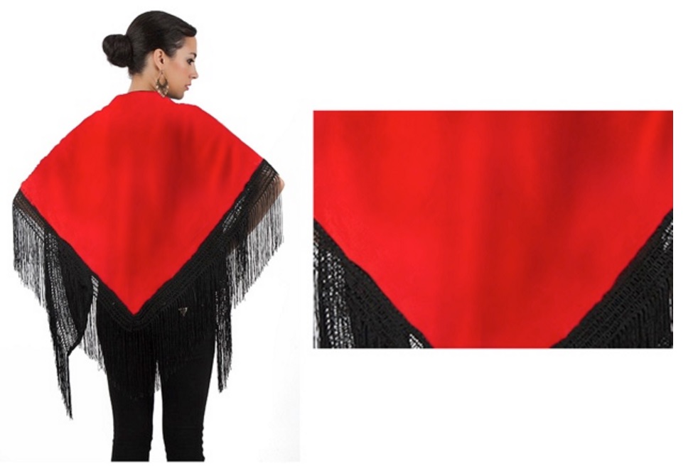 Red with Black Fringe